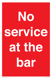 No service at the bar